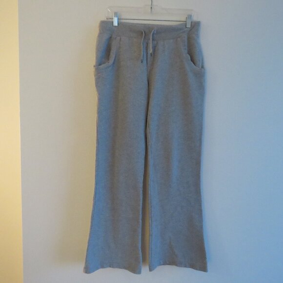 NORMA KAMALI Wide Leg Sweatpants Joggers in Heathered Gray Lounge - Size M - Picture 2 of 14